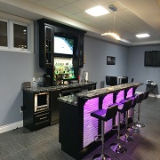 Basement Bar with LED Lights