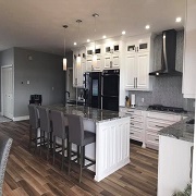 Large modern kitchen with large island