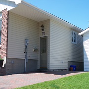 New siding on sides of house