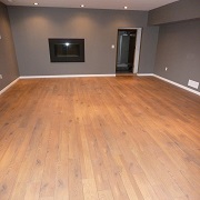 Hard wood flooring in wreck room